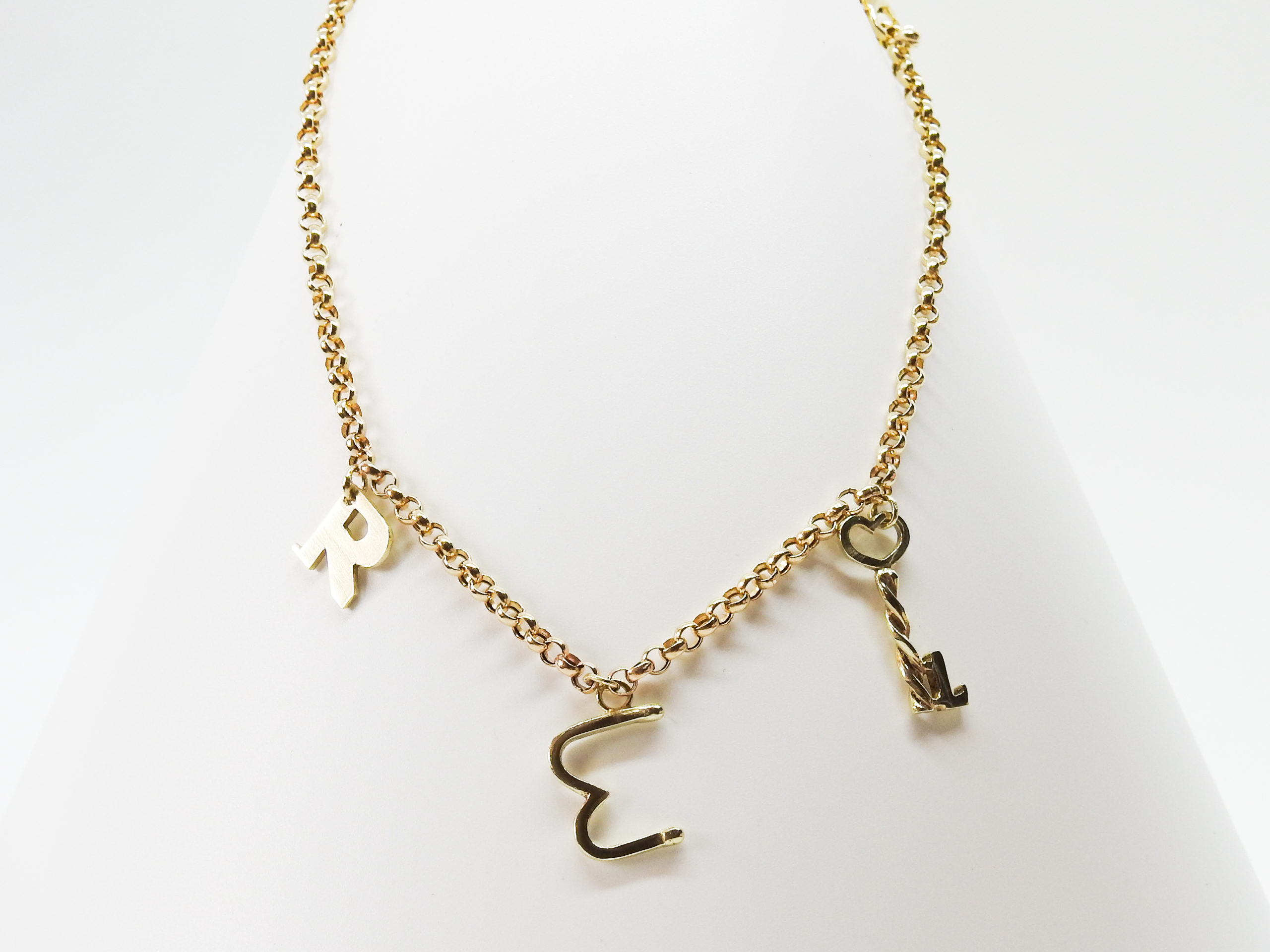 Love letters ketting 14kt goud